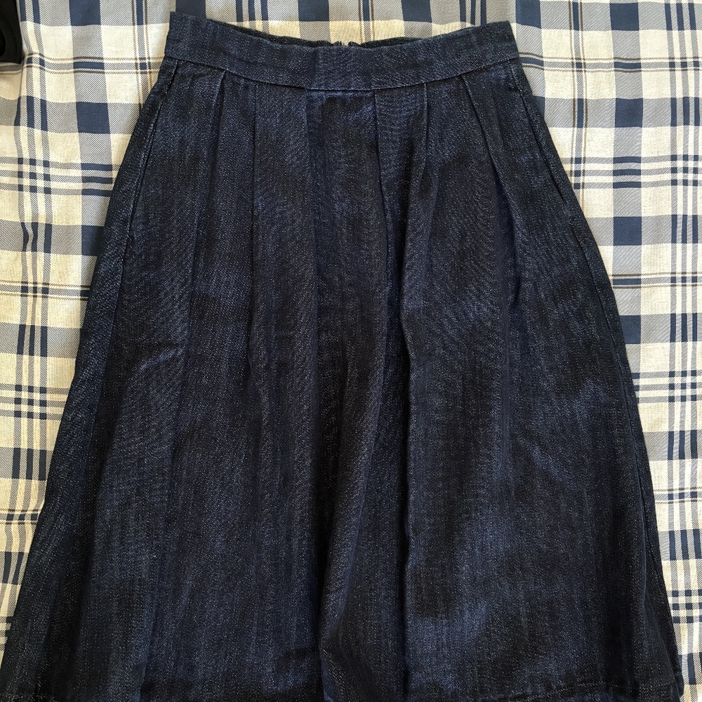 Zara Denim Midi Skirt